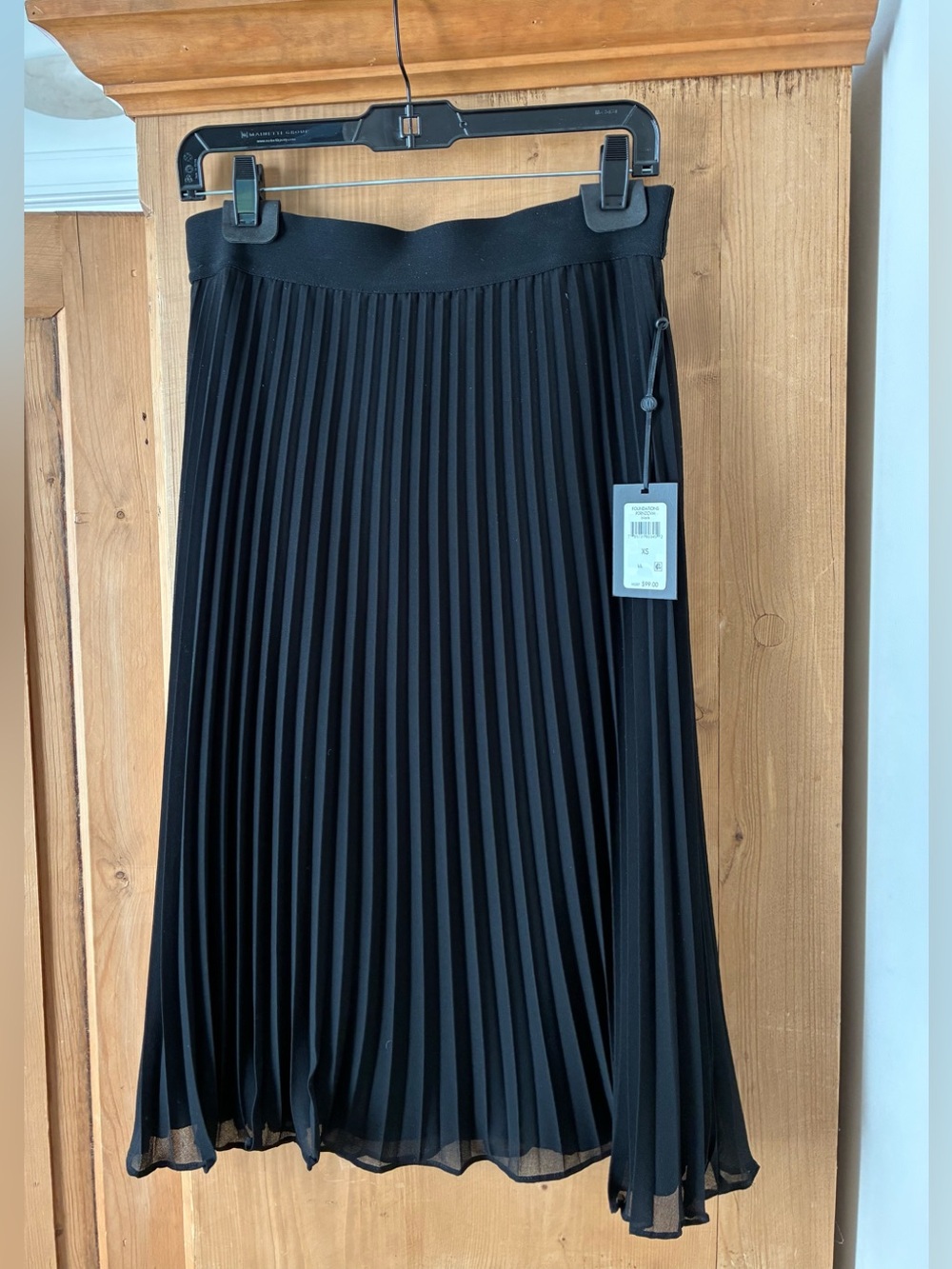 DKNY pleated organza skirt